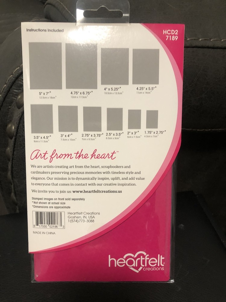 Heartfelt Eyelet Rectangle & Basics Die Cut