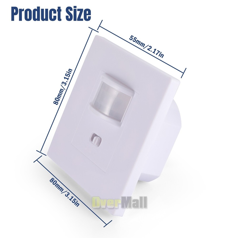PIR Infrared Motion Sensor Detector Wall Lighting Switch Automatic ON/OFF Home