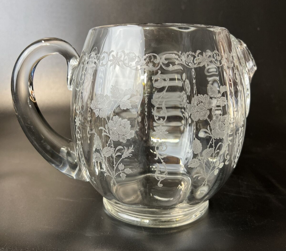 Fostoria Midnight Rose Ice Lip Jug