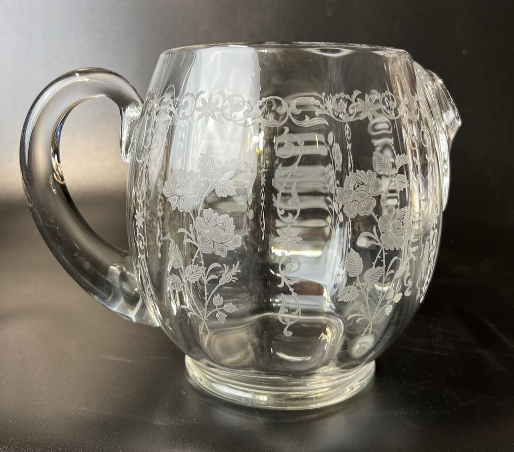 Fostoria Midnight Rose Ice Lip Jug