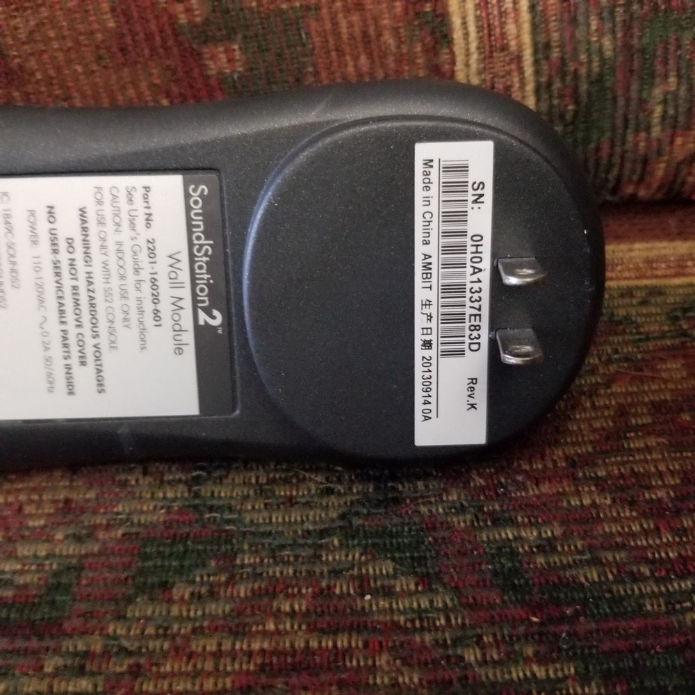 Polycom SoundStation2 Wall Module + 16' Dedicated Polycom Cable Tested Works EUC