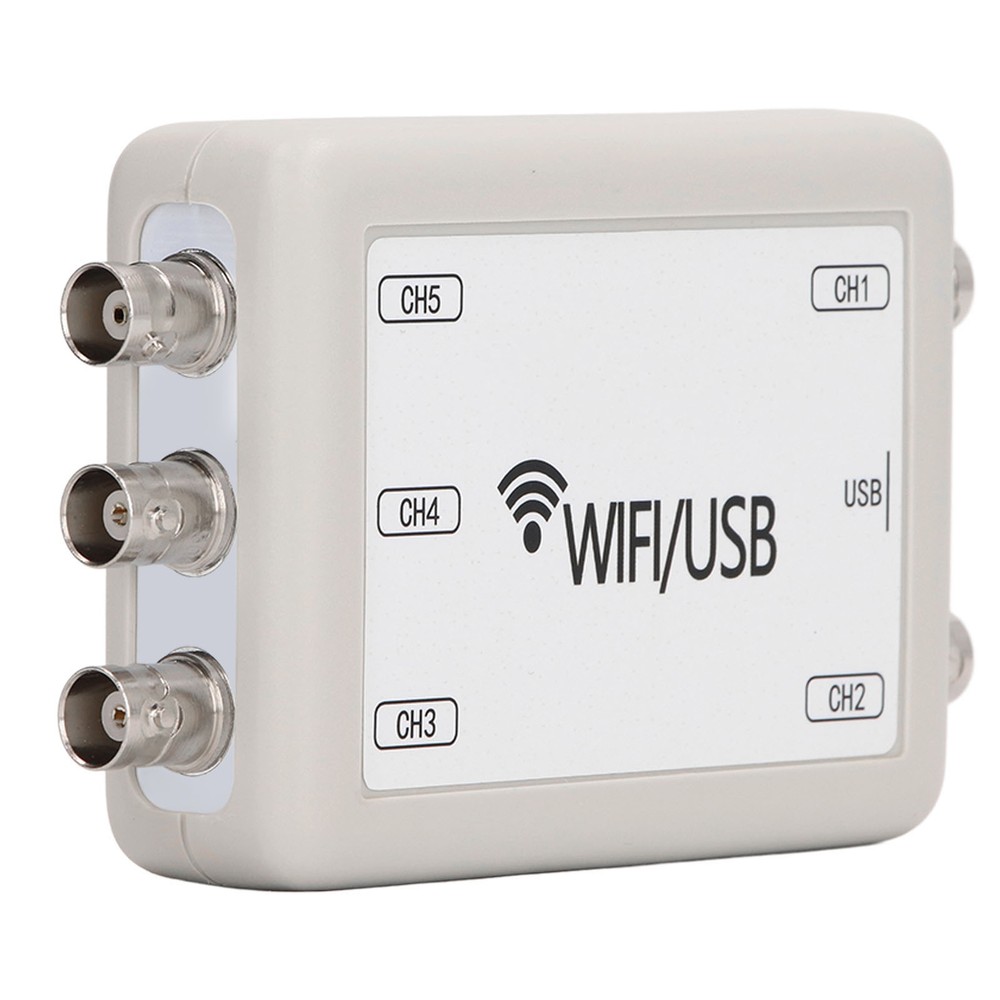 Virtual Oscilloscope WIFI USB 5Channel PC Mobile Phone 0Hz~50kHz Frequency Range