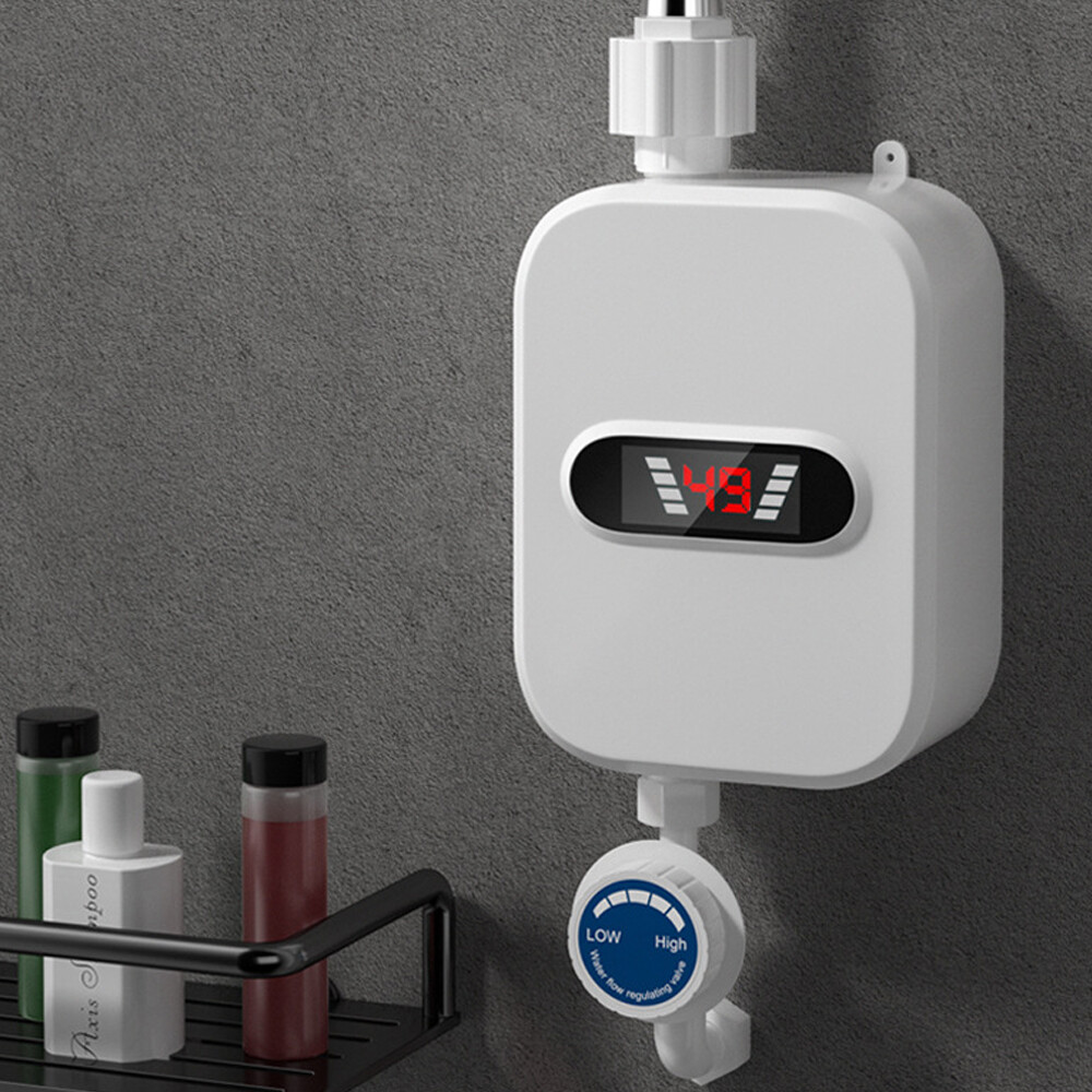 110V 3500W Tankless Hot Water Heater Shower Electric Portable Instant Boiler