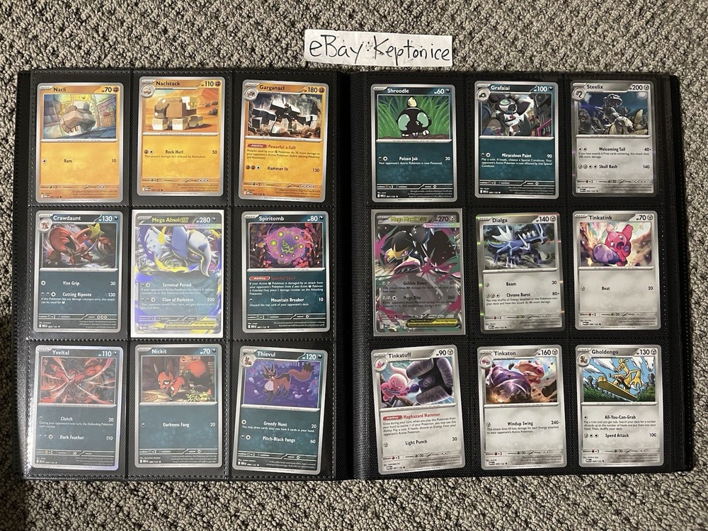 Pokemon TCG MEGA EVOLUTION NEAR COMPLETE BASE MASTER SET w/Binder