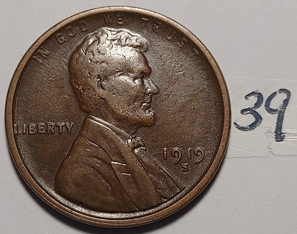 1919-S Lincoln Wheat Cent         #39