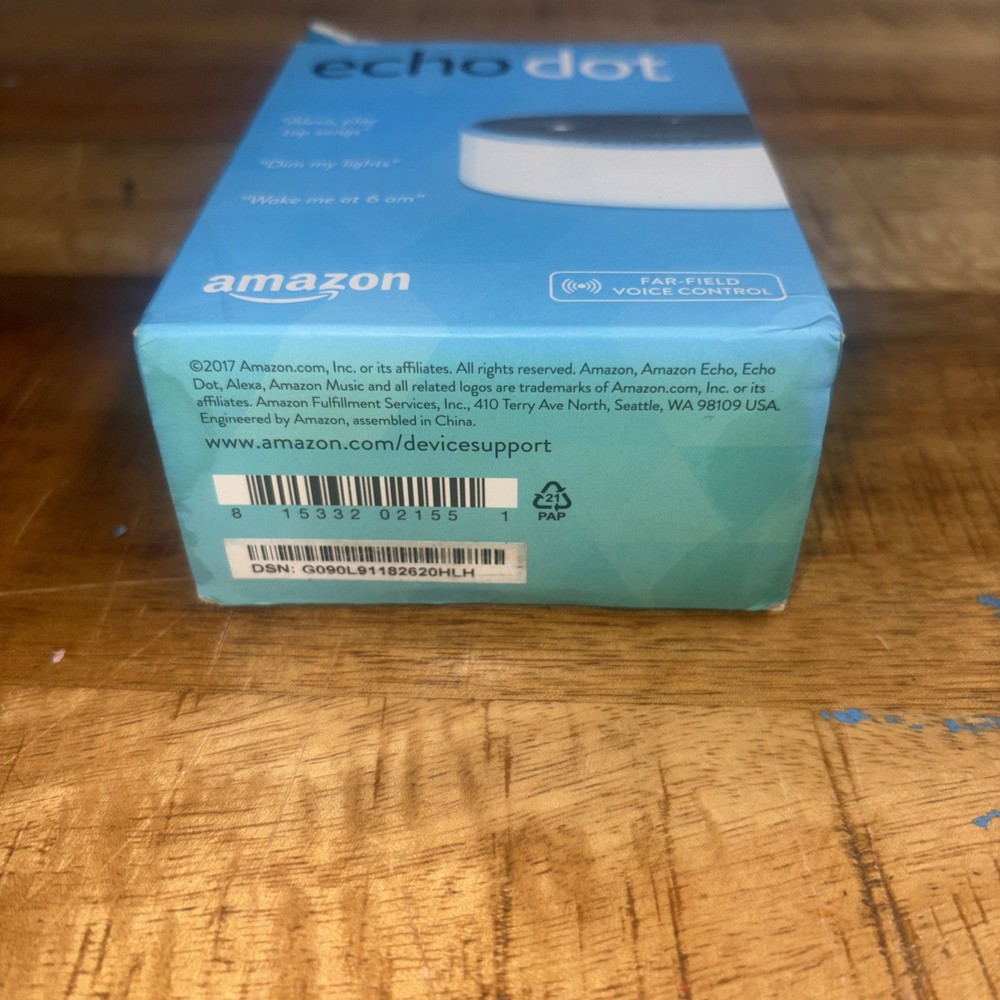 Amazon Echo Dot (2nd Generation) Smart Speaker w/Alexa White Open Box