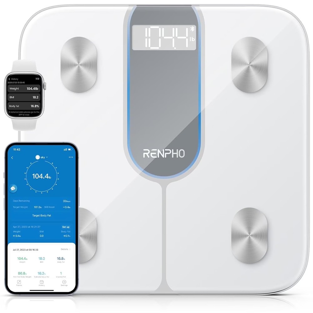 RENPHO Bluetooth Smart Body Fat Scale with App, High Precision