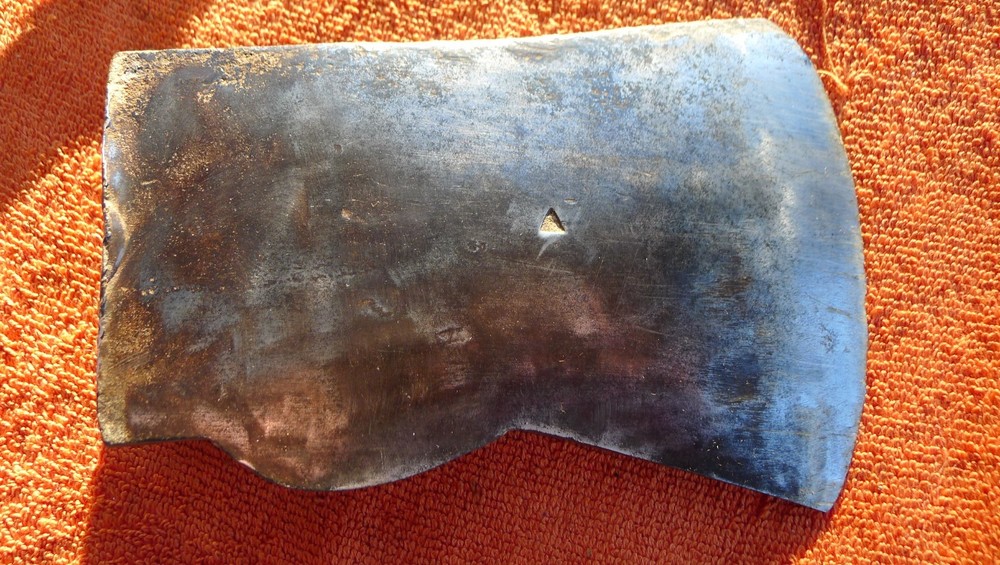ANTIQUE PLUMB AXE HEAD, JERSEY PATTERN