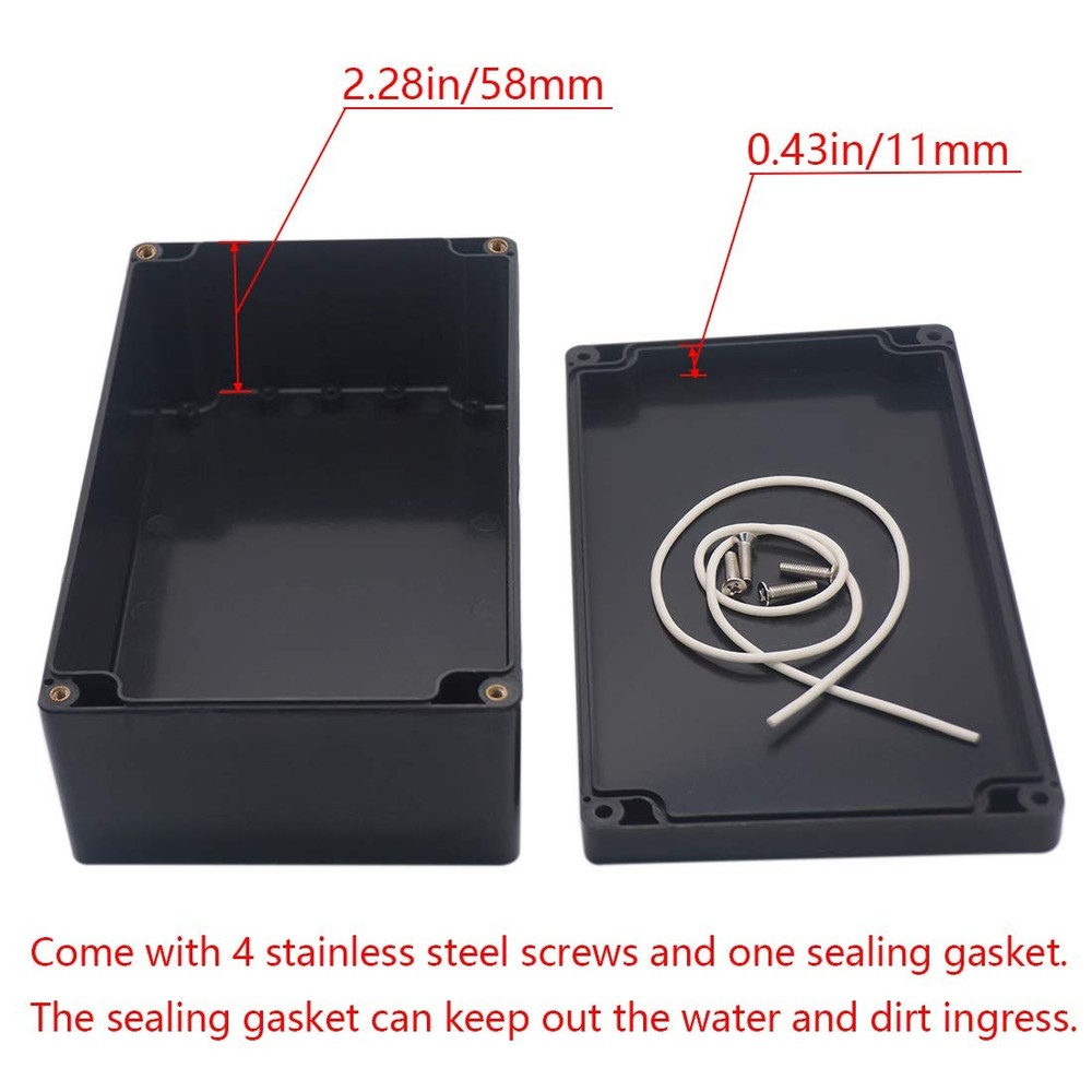Project Box ABS Plastic Black Electrical Boxes IP65 Waterproof DIY Electronic J