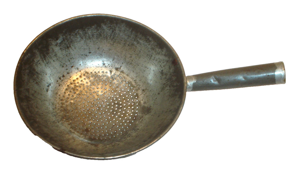 Antique Primitve Tin / Metal Strainer