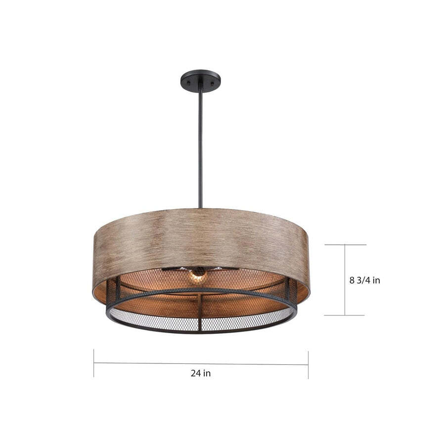 NUVO BARRIQUE 5 LIGHT PENDANT