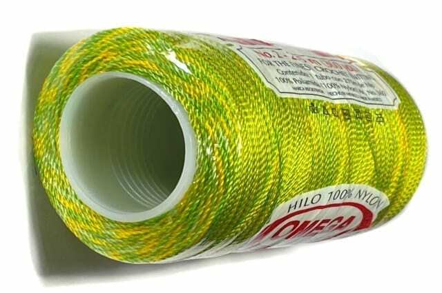 Omega ~ #2 Nylon Thread - 300 yard spool ~ (53-Green/Yellow)