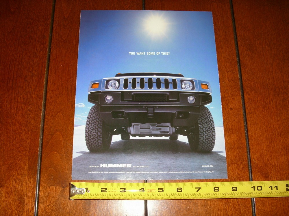 2003 HUMMER H2 ORIGINAL AD