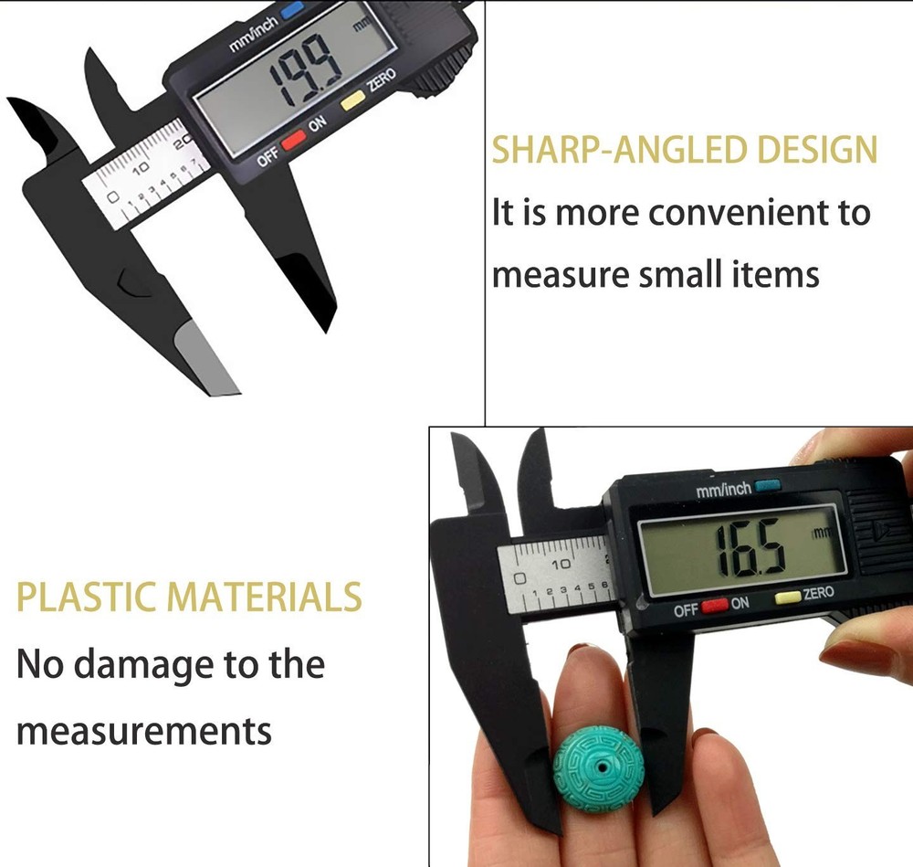 Electronic Digital Caliper 6" 150mm - LCD Screen Inch/Metric Conversion Tool