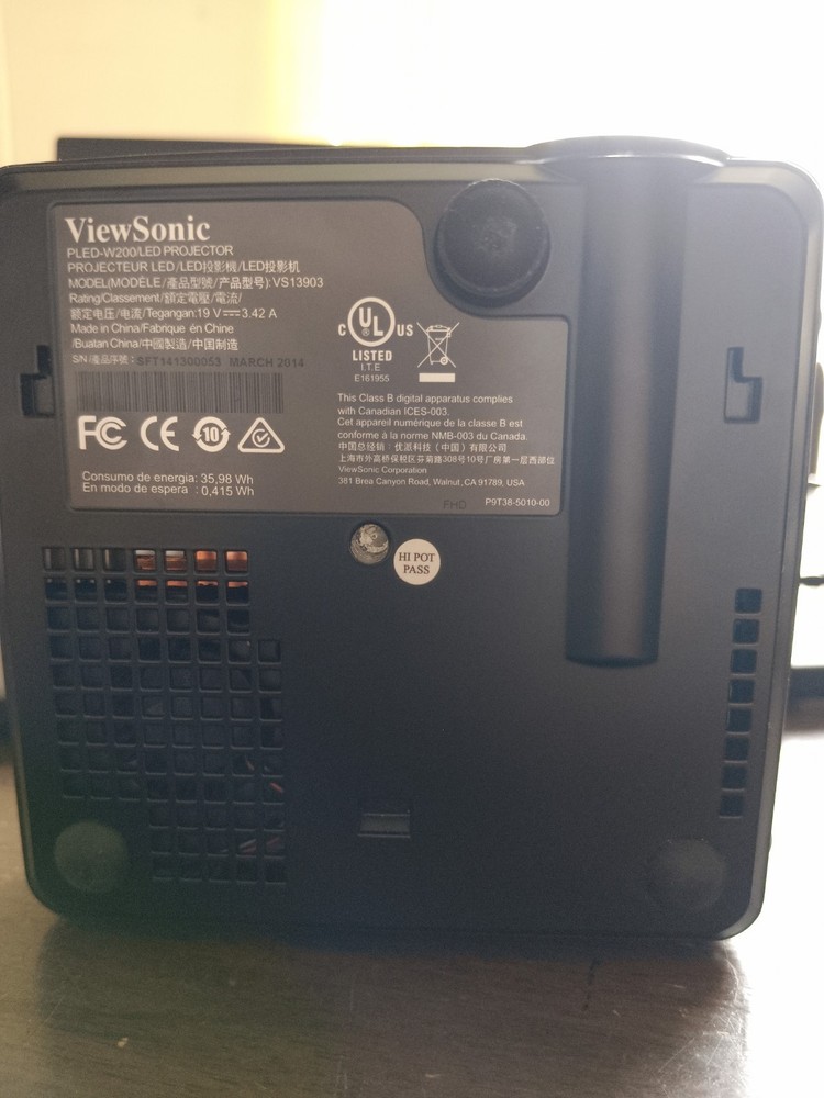ViewSonic PLED-W200 DLP Mini Proyector Wide XGA