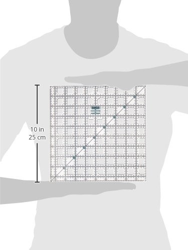 TrueCut Rotary Cutting Ruler with Track System for Safe Precise Cuts
