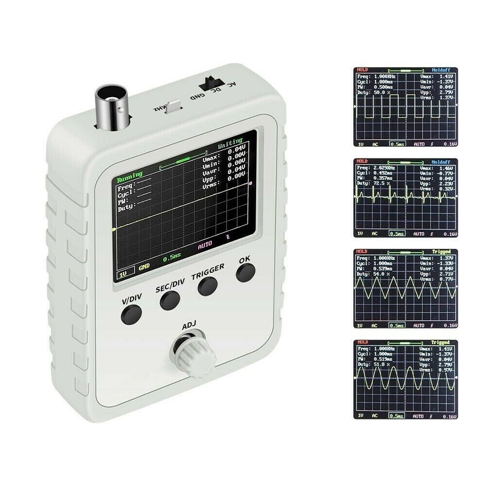 2.4" LCD Display DSO150 Digital Oscilloscope Assembled With Case Test Clip Power