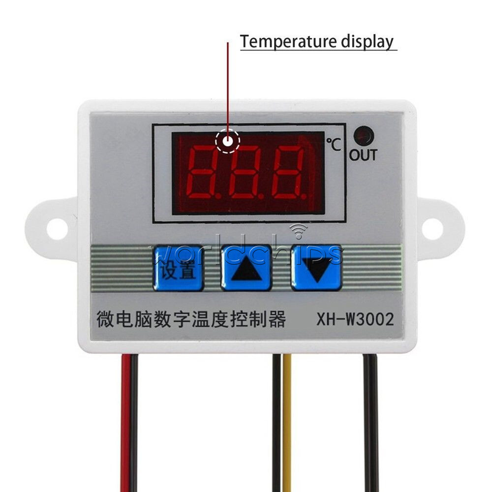DC 12V Digital LED Temperature Control Microcomputer Thermostat Sensor Probe