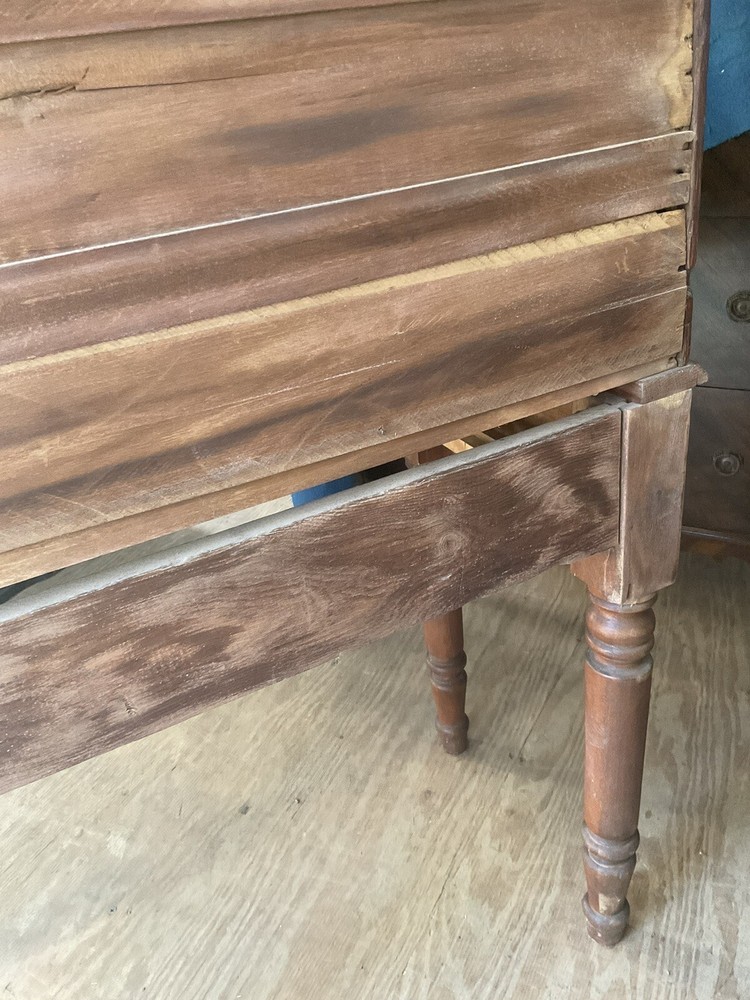 Antique Eastlake 19th Century Solid Oak Drop Front Plantation Desk