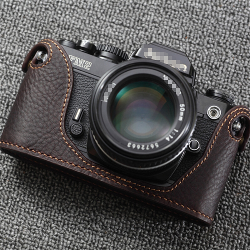 Handmade Genuine Leather Half Case Protector Cover For Nikon FM2 FE2 Camera