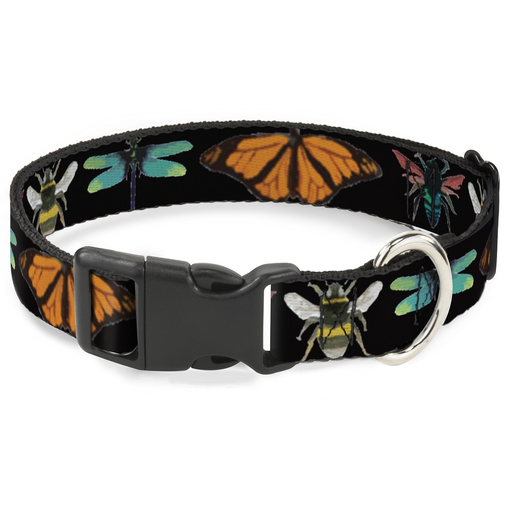 Plastic Clip Collar Insects C/U Black Large 15-24"