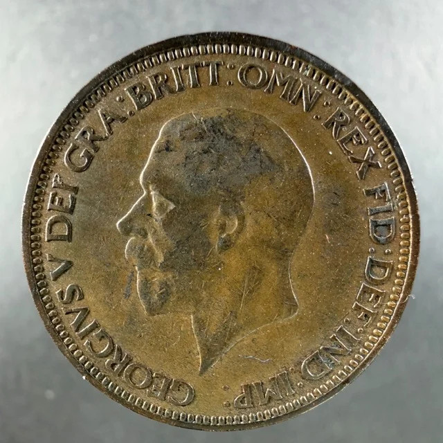 1932 Great Britain Half Penny George V Lightly Circulated