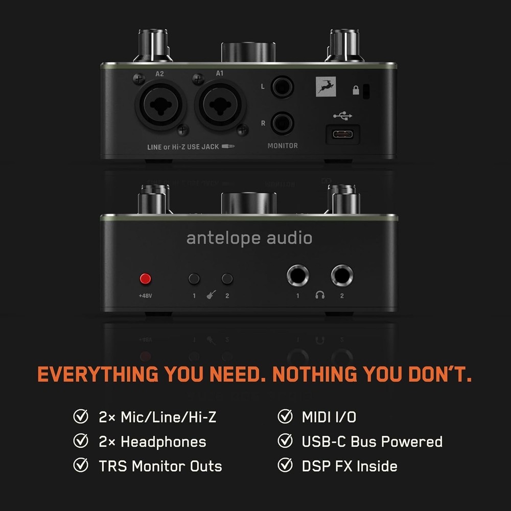 Antelope Audio Zenith 2 | Beginner-friendly USB-C Interface for Guitar & Vocals