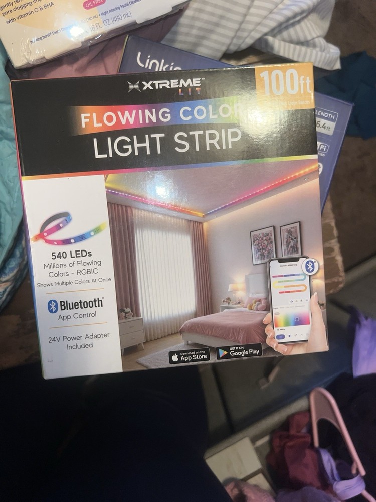 Xtreme Lit RGBIC Multicolor Light Strip 100ft 540 LEDs Bluetooth App Control