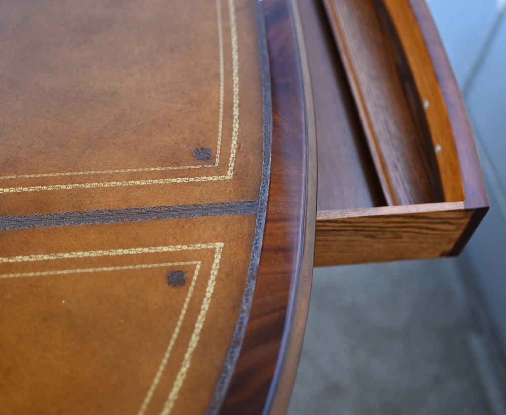 Oval Partners Desk Mahogany Victorian Writing Table
