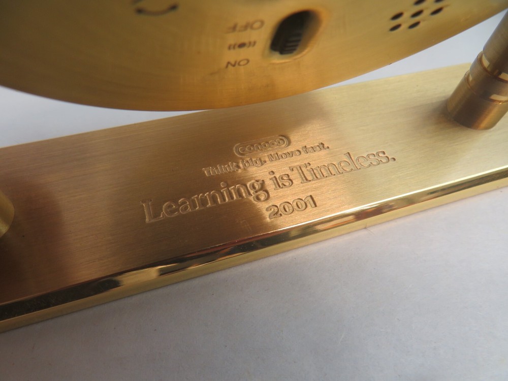 Vintage 2001 Learning Is Timeless Conoco Phillips Clock Rotating Face