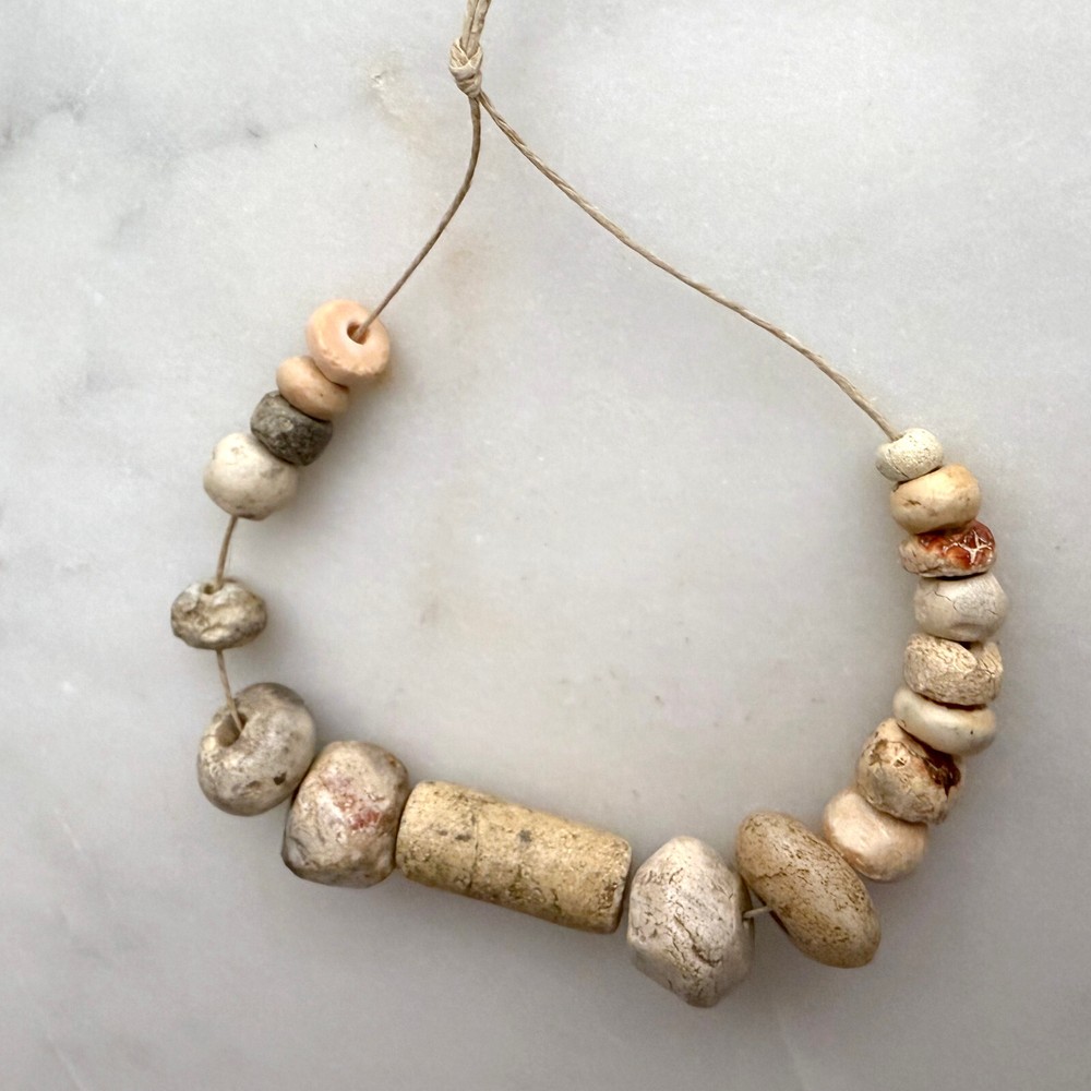 Ancient Djenne Quartz Stone Beads 18 beads