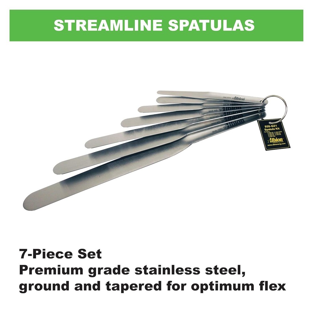7pc Rounded Tip Caulk Spatula Slicker Knives Construction Joints Installing Tool
