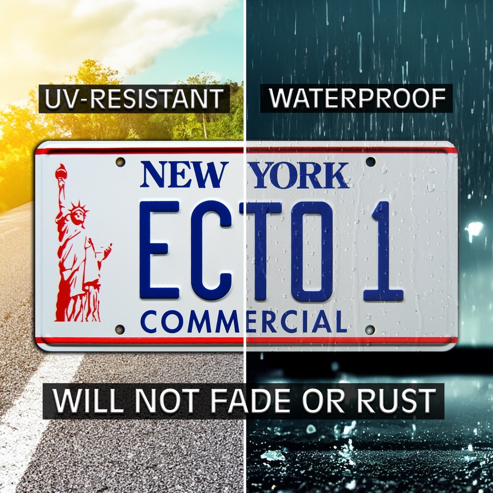 Ghostbusters 2 | Ectomobile | ECTO 1 | Metal Stamped Replica License Plate