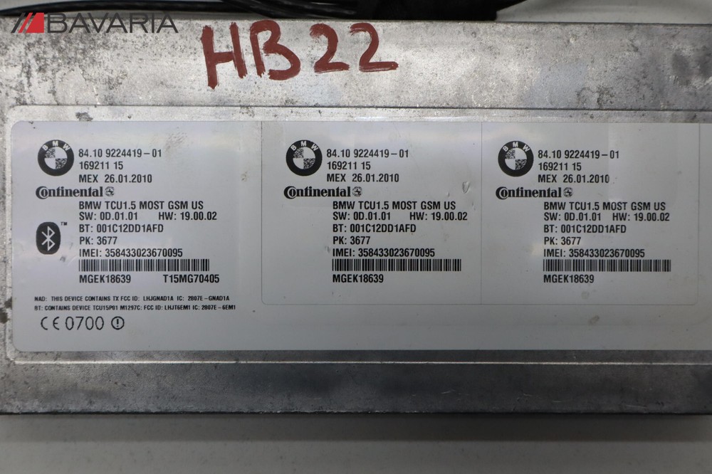 OEM 09-12 BMW Bluetooth Telematics Control Unit Used