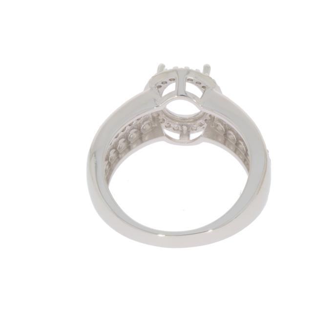 Sterling Silver Semi Mount Ring Setting Oval OV 9x7mm