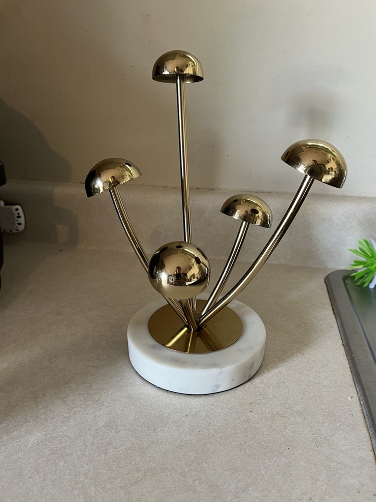 Unique Mushroom Mcm Look Figure On Marble Stand