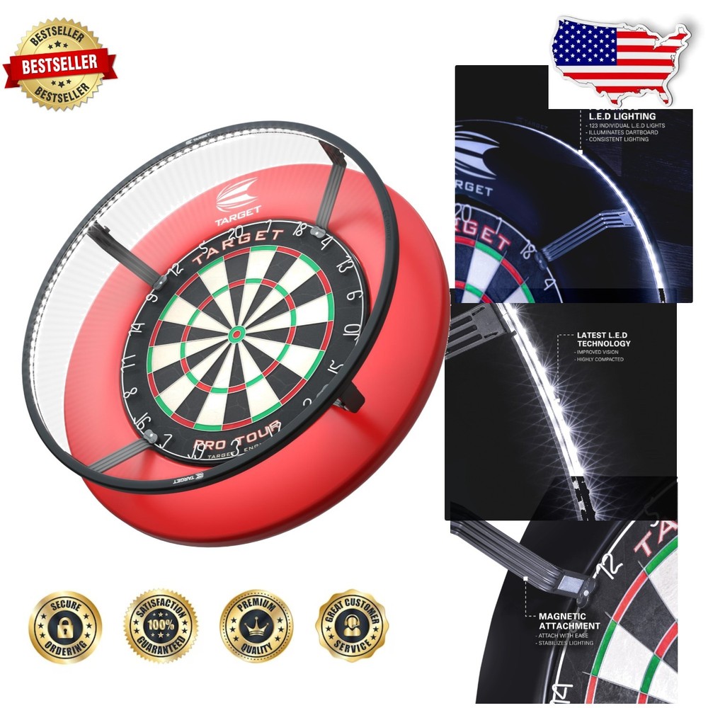 Corona Vision Dartboard LED Light - Complete Shadowless Coverage, Fits Any Board