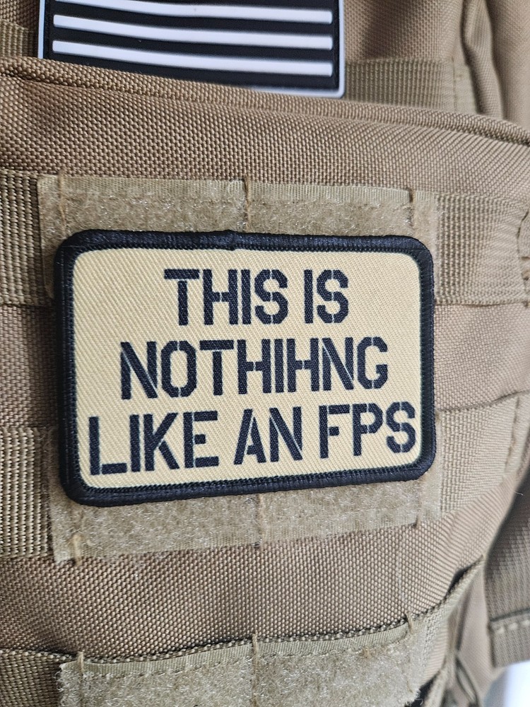 This nothing like an fps military meme 2"x3" hook & loop patch tan