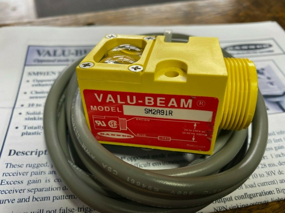 Banner Engineering VALU-BEAM SM2A91R - Receiver w/6' wire Sensor - New Open Box