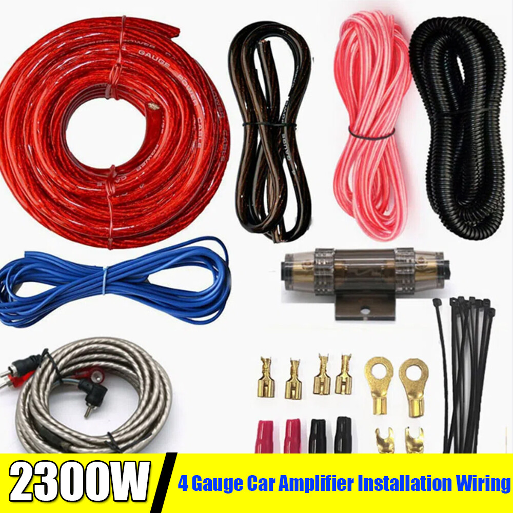 4 GAUGE 2300W AMPLIFIER INSTALL KIT COMPLETE CAR AMP WIRING CABLES TOOLS SETS
