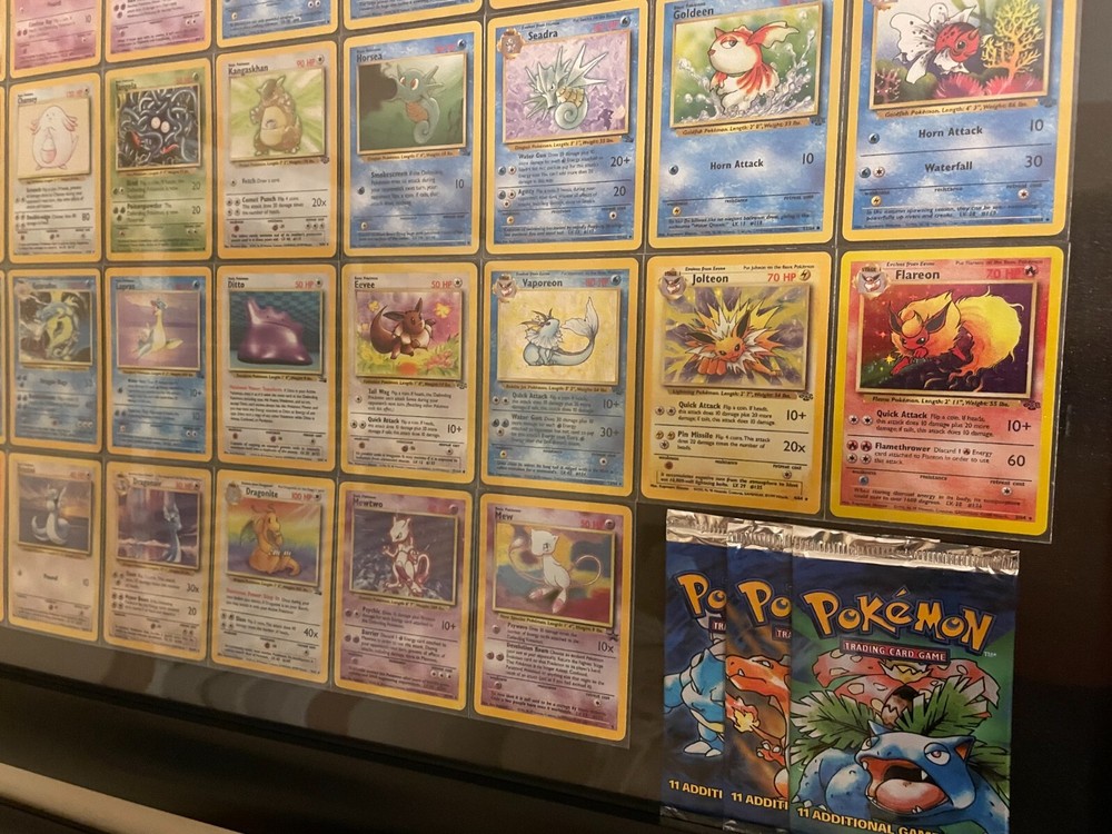FRAMED ALL HOLOS Pokemon COMPLETE Original 151/150 AND Team Rocket COMPLETE