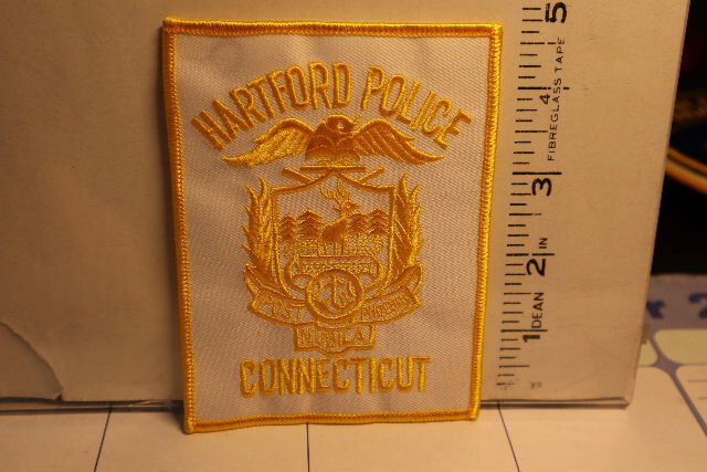police patch  HARTFORD POLICE CONNECTICUT WHITE