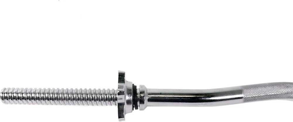 Barbell Standard 1-Inch Threaded Curl Bar with Collars