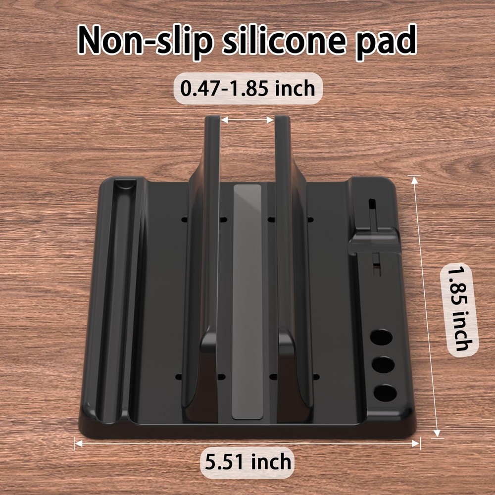 Vertical Laptop Stand Holder -Adjustable ABS Plastic Desktop Management Notebook