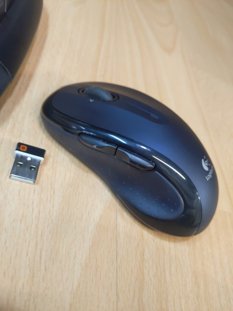 Logitech Wireless Wave Keyboard K350 & Mouse Set, M510 Mouse + USB Dongle F