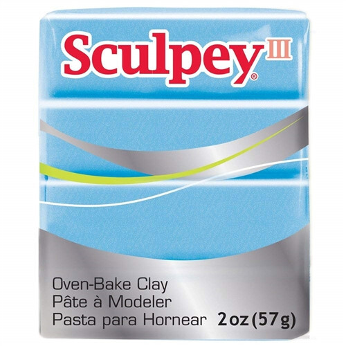 Sculpey III Polymer Clay 2oz-LIGHT BLUE PEARL