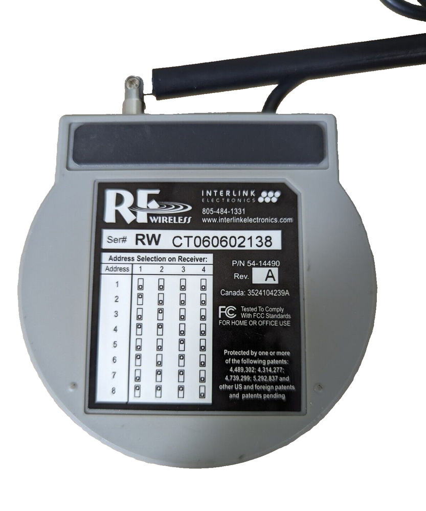 INTERLINK ELECTRONICS 54-14490 RF Wireless Receiver NumLock CapsLock ScrollLock