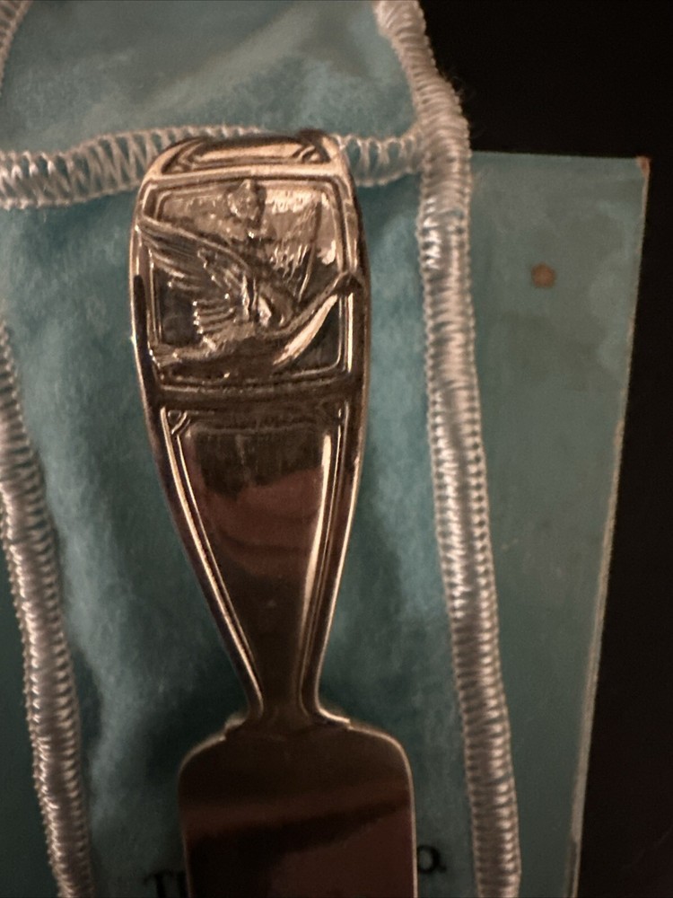 tiffany co engraved sterling silver spoon And Fork.