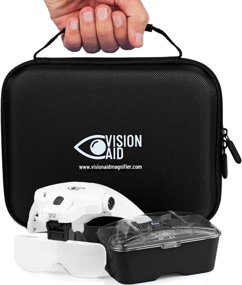 Magnifying Glasses with Light for Close Work, Illuminated Hands Free Headband...