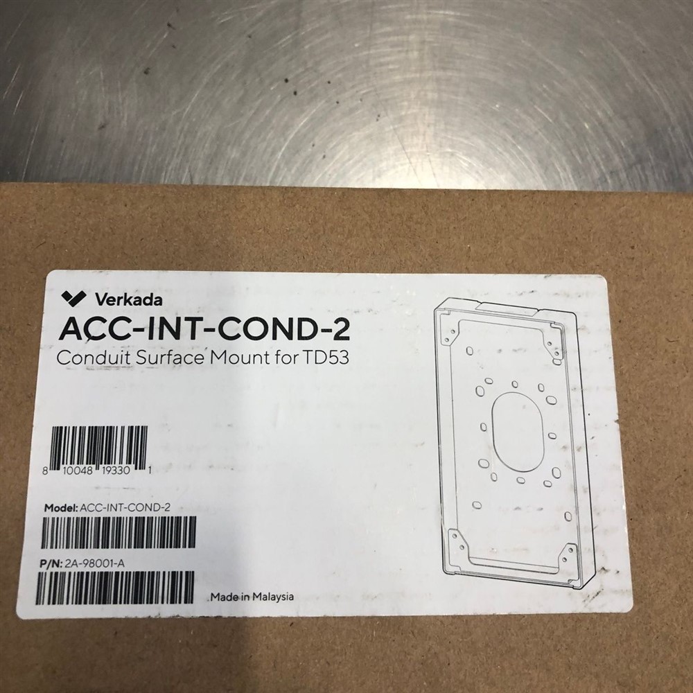 VERKADA ACC-INT-COND-2 CONDUIT CURFACE MOUNT FOR TD53 -NEW!